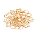 Polished golden lever back earring hooks for DIY jewelry making and craft supplies - 13x15mm (50Pcs/Bag) / KC Gold