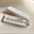 Coffret cadeau de cinq paires de boucles d'oreilles perles colorées du lundi au vendredi - Champagne (Paire de clips)