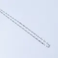 Minimalist silver titanium steel snake chain necklace with flat oval links for women - Silver Lip Chain