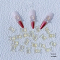 Macro di decorazioni per unghie a forma di orsetto 3D in resina con riflessi oro - YD-319# Trasparente Aurora