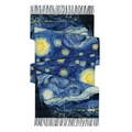 Van Gogh Starry Night print cashmere-feel shawl with tassels for winter fashion - The Starry Night Style (Color 2)