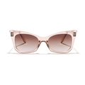 Occhiali da sole cat-eye da donna con montatura rosa trasparente e lenti marroni sfumate - Montatura Champagne Lenti Champagne