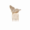 Eleganter goldener Schmetterlingskamm mit minimalistischem Fünf-Zahn-Metall-Haar-Accessoire - Schmetterlingsstil (5-Zahn-Kamm) / Gold Rechte Seite (K3307)