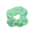 Elegant light green satin scrunchie with a soft silk texture for versatile hair styling - Light Green