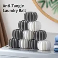 Anti-tangle laundry balls for washing machines in grey and white pumpkin shape - 【4*1.9CM】White / White