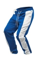 Men's bright blue athletic joggers featuring white side stripes and elastic waist drawstring - S / Bottoms / Blue