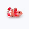 Cute gingerbread man acrylic hair claw clip in brown with festive holiday details - Gingerbread Man / 7.8cm