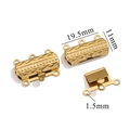 Golden 19.5mm multi-strand slide tube clasp for DIY jewelry necklace and bracelet - A Gold