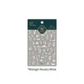 5D Midnight Carnival White Halloween nail stickers with ghosts and pumpkins - Midnight Carnival White (TS-1819)