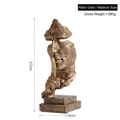 Modern silence is golden sculpture in vintage gold finish, medium size 27cm height - Silence Is Gold - Medium (Gold)