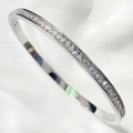 【159】silver Single Row Of Diamonds