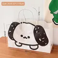 White paper gift bag with cute cartoon dog print and durable white rope handles - 1# Jelly Dog (Cartoon Style)