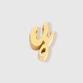Golden lowercase letter y pendant charm in polished stainless steel for jewelry making - Lowercase y / Gold