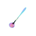 Rainbow-colored flower shaped stainless steel coffee spoon with a long handle - Rainbow / Sunflower