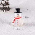 Miniature snowman figurine with black hat and red scarf for Christmas DIY decor, 2.8cm tall - Champagne Style 11 Snowman