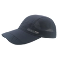 Lightweight navy blue mesh baseball cap featuring a breathable sport design - Navy Blue