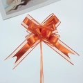 Elegant orange matte chiffon ribbon pull bow with swallowtail cut for gift packaging - Orange