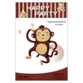 Brown monkey shaped foil balloon for animal theme birthday party decor 85x89cm - Large Animal Monkey / 85x89cm / Pack