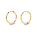 Classic minimalist high-polished gold-plated stainless steel hoop earrings for daily wear - 2.0*14mm / Gold