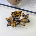 Pince à cheveux élégante à nœud en acétate écaille de tortue pour coiffure féminine - 4# Léopard