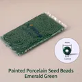 Vibrant emerald green 4mm glass seed beads for DIY jewelry making and embroidery - Emerald Green 4mm
