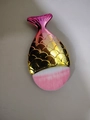 Fish-shaped foundation brush with pink-gold gradient fish scale handle and soft pink bristles - Small / Gold