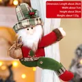 Weihnachtswichtel Vorhanghalter mit rotem Hemd und Karohut für festliche Hausdeko - Weihnachtsmann