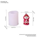 Mini Santa cat silicone mold for Christmas crafts with size and weight dimensions - Cake Nutcracker Chef