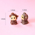 Miniature resin monkey figurine for micro landscapes, size 1.8cm x 1.3cm in brown - Monkey