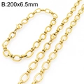 Golden titanium steel cross chain bracelet with lobster clasp 200x6.5mm size details - Style D Gold Color 6.5mm Lobster Clasp