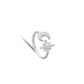 Anello in argento 925 con motivi luna e stella impreziositi da scintillanti zirconi - Anello / Argento