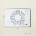 White platinum silicone pastry mat 50x70cm with measuring scales and temperature charts - 50*70CM / Black