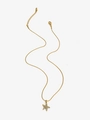 Vergoldete Seestern-Halskette mit Zirkonia-Steinen an einer feinen Edelstahlkette - Goldener Seestern