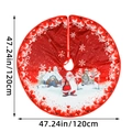 Red Christmas tree skirt featuring Santa Claus and snow scenes in 47.24 inch diameter - Santa Claus Pattern Red