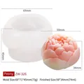 3D-Pfingstrosen-Silikonform ZW-326 für handgefertigte Kerzen und Harz-Deko-Accessoires - Pfingstrose ZW-326