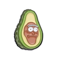 Cartoon Rick avocado enamel pin badge made of green zinc alloy for clothing and bags - Rick Avocado