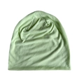 Unisex thin mint green knitted beanie hat with a soft dome shape for daily sport wear - Pale Green