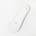 White ice silk no-show socks for women with seamless cut and anti-slip silicone grip - Low Cut White