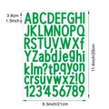 Green 1.5 inch waterproof vinyl letter and number stickers for DIY crafts and labels - Dark Green