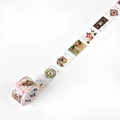 Vintage-Washi-Tape im Briefmarkenstil mit Blumen- und Uhrenmotiven für Journaling - Für Alice