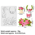 Silicone flower basket and butterfly fondant mold with precise dimensions and weight - 1#B860 (Flower Butterfly) / Gray