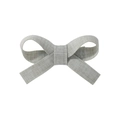 Handmade gray linen fabric bow hair clip for young girls with professional texture finish - Gray