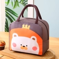 Borsa termica per il pranzo con orsetto dei cartoni animati e fodera isolante - Orso Caffè