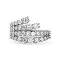 US 7 / DY120942 Four-Layer Pave Spiral / Silver