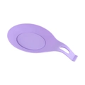 Purple food-grade silicone spoon rest and spatula holder tray for kitchen tools - Purple
