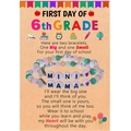 Coffret de bracelets Mama et Mini en perles colorées pour cadeau de rentrée scolaire - Style de carte de 6ème année
