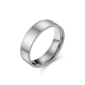 Minimalistische gepolijste zilveren roestvrijstalen ring met comfortabele binnenboog - Maat 6 / 6mm Staalkleur