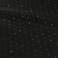Sparkling black floral wrapping paper with elegant silver rhinestones and star pattern - Mystical Fantasy / 10 Sheets Set