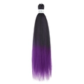 Extensions de cheveux Easy Braid 26 pouces synthétiques avec dégradé noir vers violet - Ombré Noir vers Violet (FR-20)