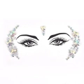Face jewel sticker set with colorful butterfly and star rhinestones on white background - HF-105